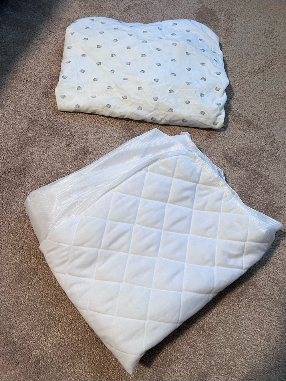 Cloud Island Grey Hedgehog Crib sheet and Quilted Waterproof Mattress Protector